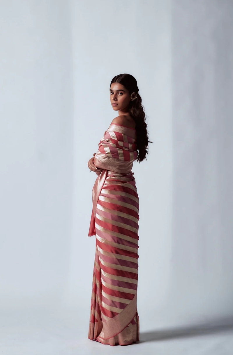 Khaddi Georgette Handloom Banarasi Saree - The Handlooms