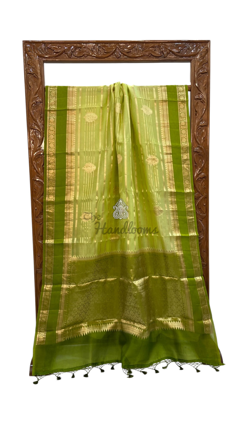 Pure Kora Silk Handloom Banarasi Saree