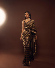 Karishma Tanna in Pure Katan Silk Banarasi Handloom Saree - The Handlooms
