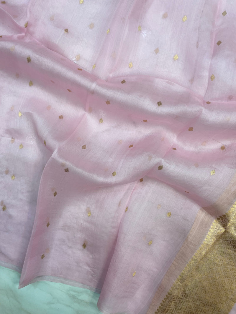 Pure kora Banarasi Brocade Handloom Dupatta - The Handlooms