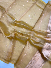 Pure kora Banarasi Brocade Handloom Dupatta - The Handlooms