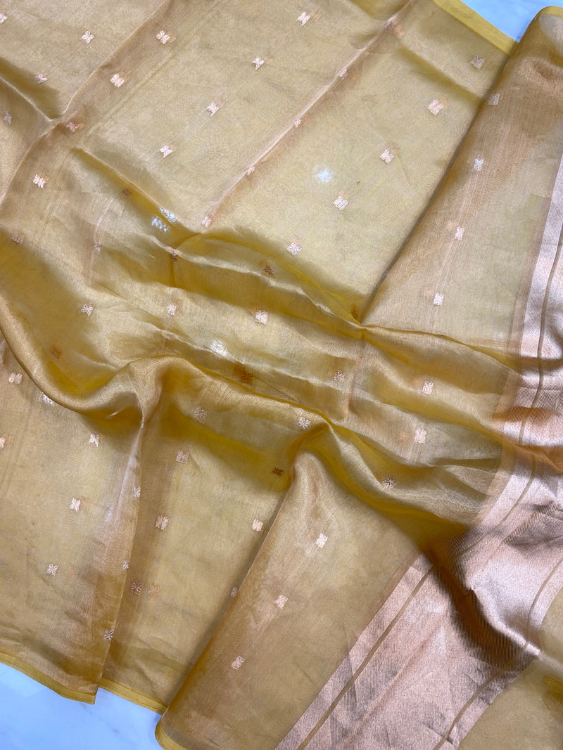 Pure kora Banarasi Brocade Handloom Dupatta - The Handlooms