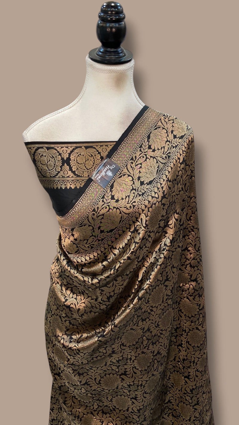 Pure Katan Silk Banarasi Handloom Saree - Tanchui Brocade