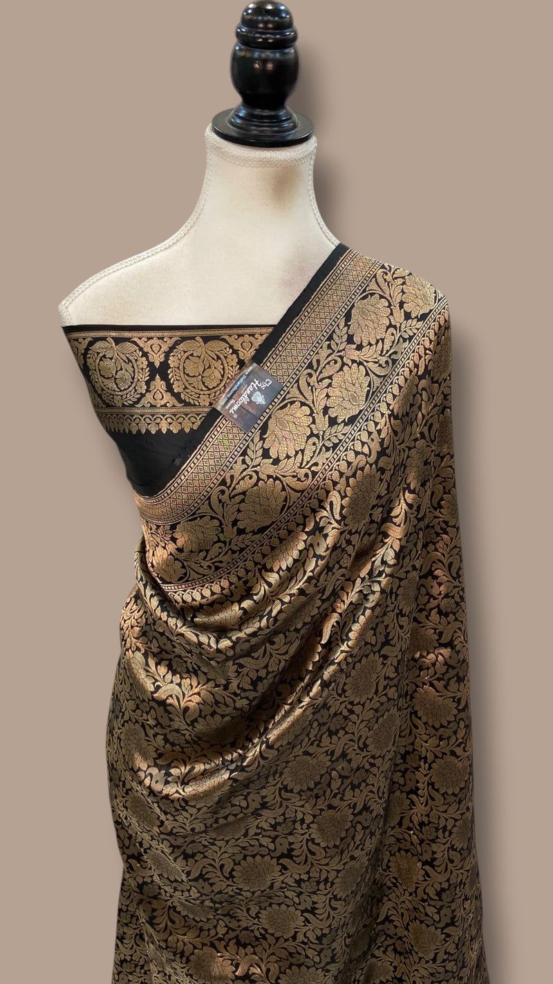 Pure Katan Silk Banarasi Handloom Saree - Tanchui Brocade