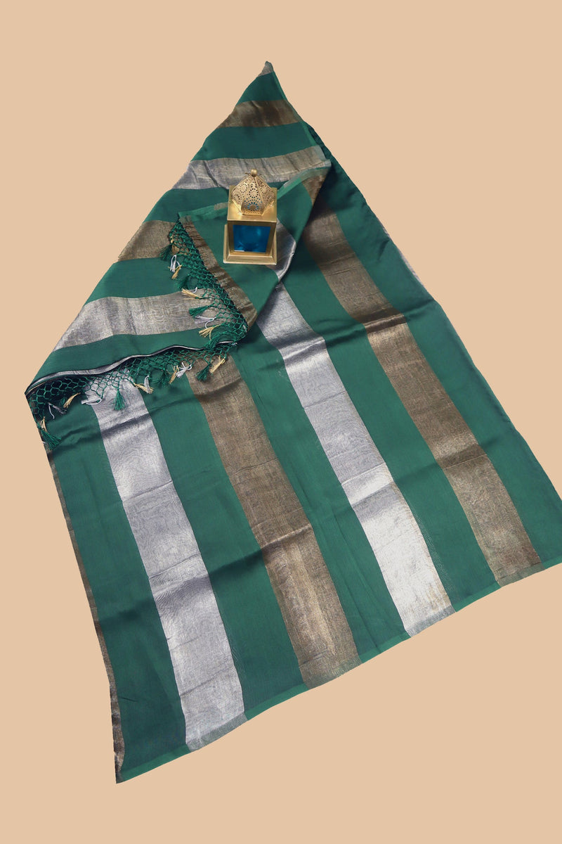 Pure tissue Chanderi Handloom Banarasi Saree - The Handlooms