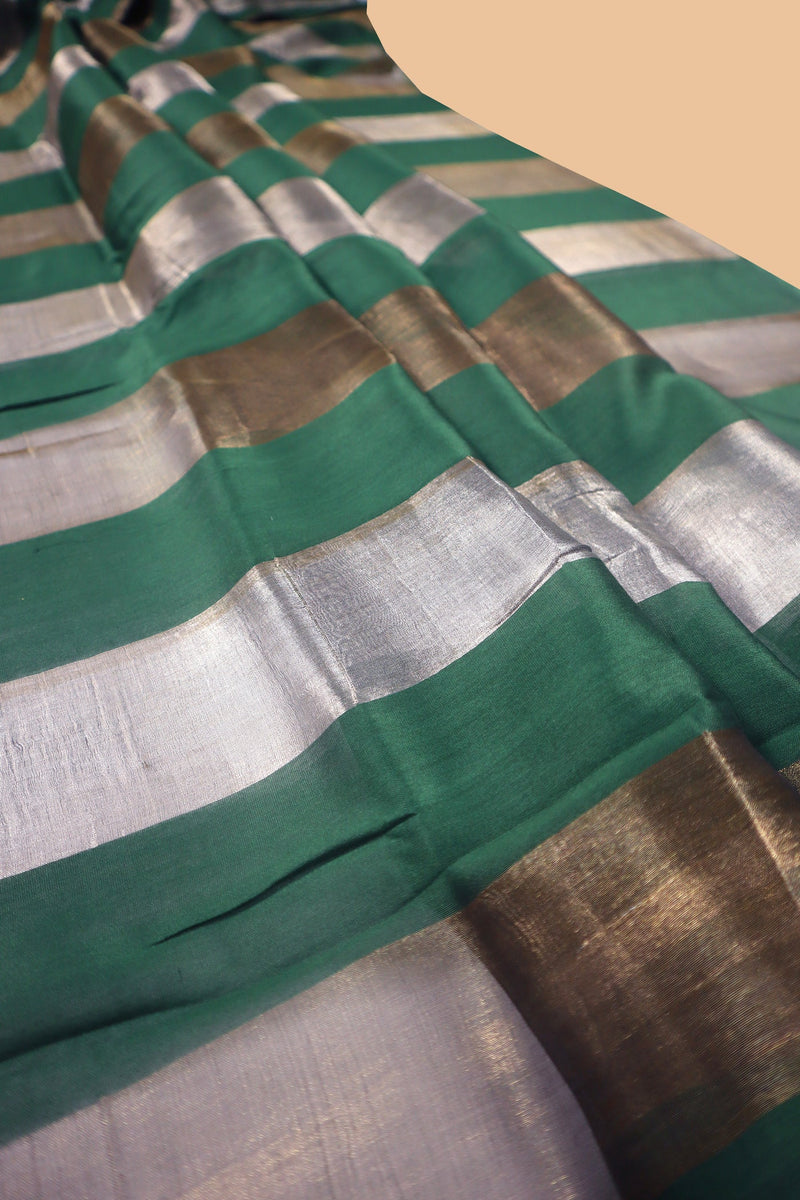 Pure tissue Chanderi Handloom Banarasi Saree - The Handlooms