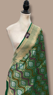 Pure Katan Silk Handloom Banarasi Dupatta - Meenakari - The Handlooms