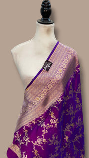 Pure Katan Silk Handloom Banarasi Dupatta - Meenakari - The Handlooms