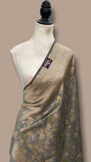 Pure Katan Silk Handloom Banarasi Dupatta - Meenakari - The Handlooms