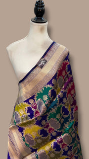 Pure Katan Silk Handloom Banarasi Dupatta - Rangkart - The Handlooms