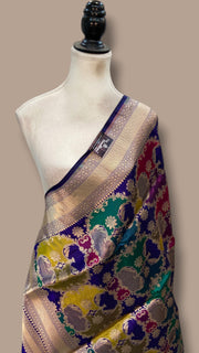 Pure Katan Silk Handloom Banarasi Dupatta - Rangkart - The Handlooms