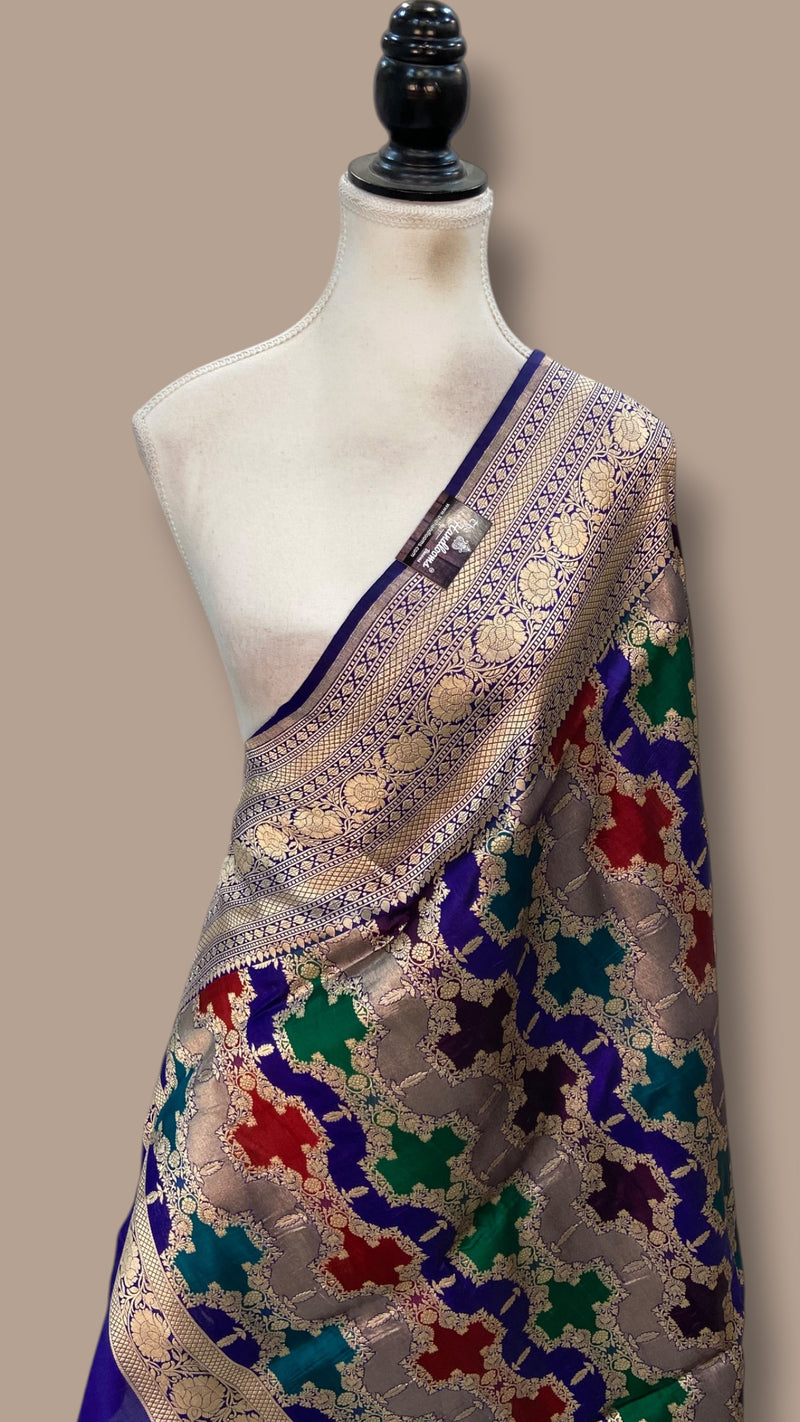 Pure Katan Silk Handloom Banarasi Dupatta - Rangkart