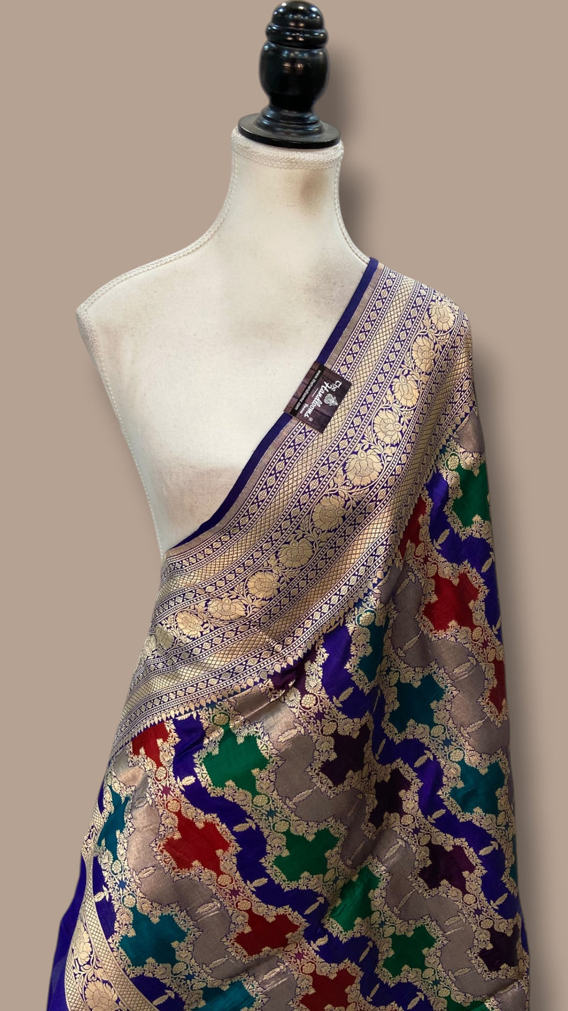 Pure Katan Silk Handloom Banarasi Dupatta - Rangkart