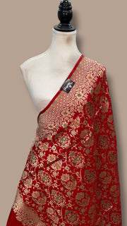 Pure Katan Silk Handloom Banarasi Dupatta - Meenakari - The Handlooms
