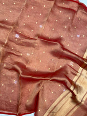 Pure kora Tissue Banarasi Brocade Handloom Dupatta - The Handlooms