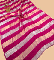 Pure tissue Chanderi Handloom Banarasi Saree - The Handlooms