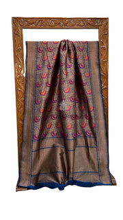 Nita Ambani Regal Pure Katan Silk Banarasi Saree – Handwoven Tanchui Brocade - The Handlooms