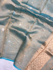 Pure kora Tissue Banarasi Brocade Handloom Dupatta - The Handlooms