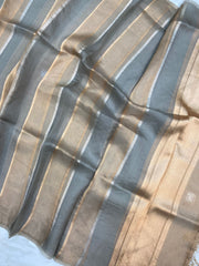 Pure kora Tissue Banarasi Brocade Handloom Dupatta - The Handlooms