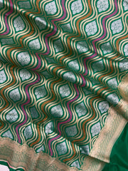 Pure Katan Silk Handloom Banarasi Dupatta - Meenakari - The Handlooms
