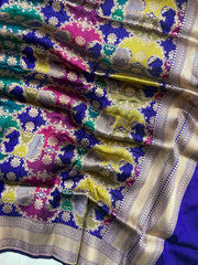 Pure Katan Silk Handloom Banarasi Dupatta - Rangkart - The Handlooms