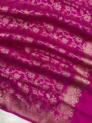 Pure Katan Silk Handloom Banarasi Dupatta - Meenakari - The Handlooms