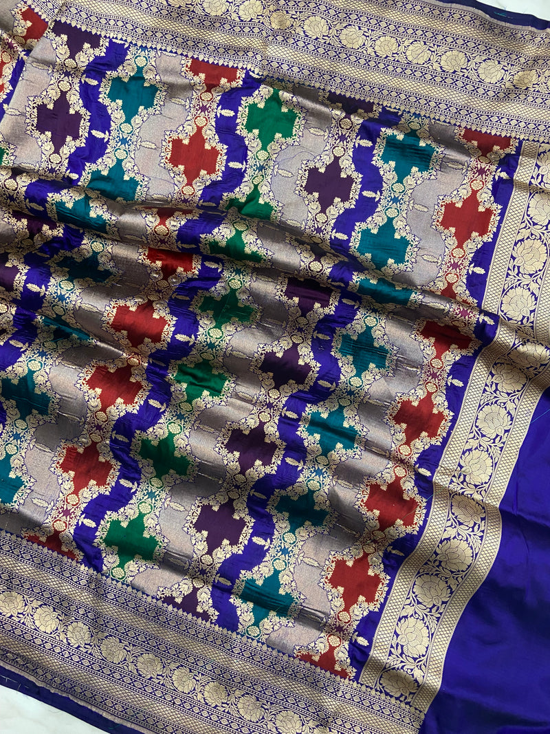 Pure Katan Silk Handloom Banarasi Dupatta - Rangkart