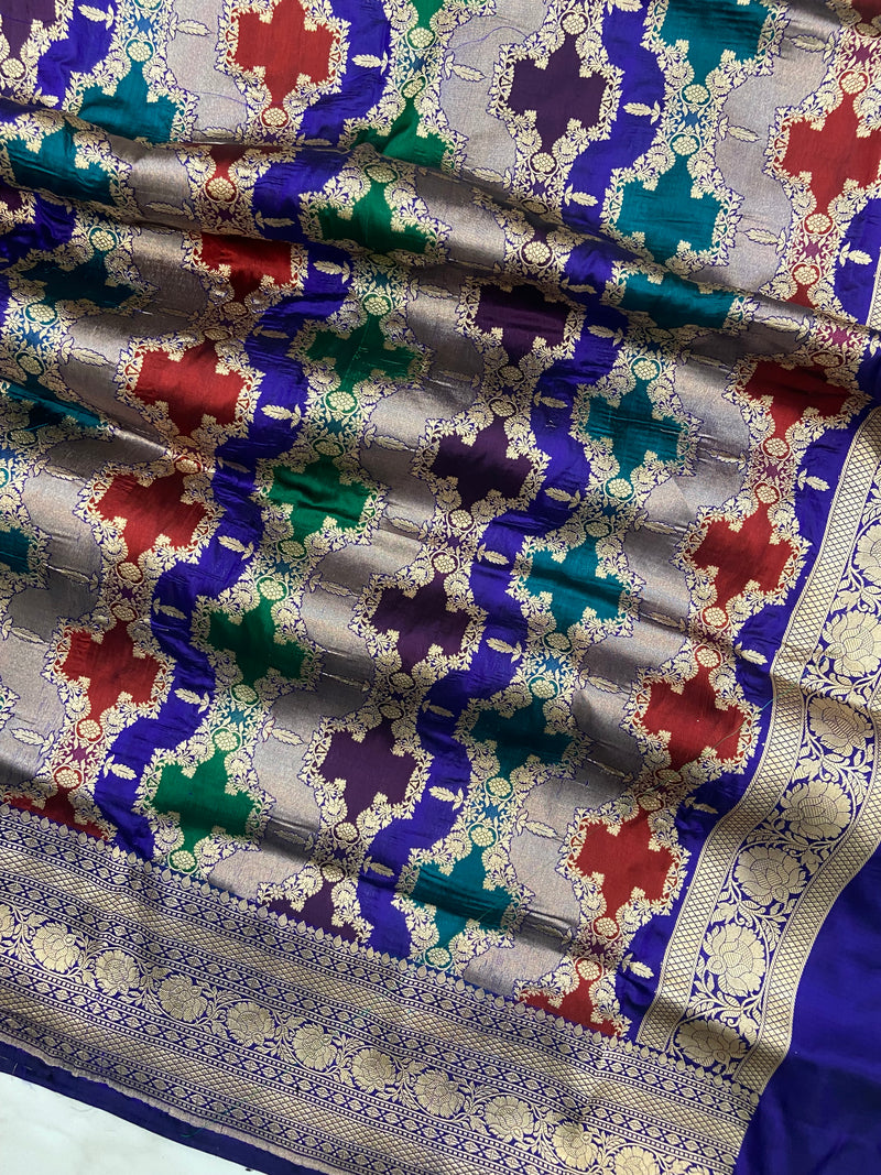 Pure Katan Silk Handloom Banarasi Dupatta - Rangkart