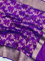 Pure Katan Silk Handloom Banarasi Dupatta - Meenakari - The Handlooms