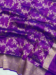 Pure Katan Silk Handloom Banarasi Dupatta - Meenakari - The Handlooms