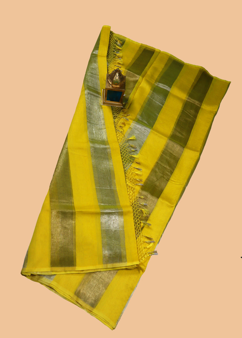 Pure tissue Chanderi Handloom Banarasi Saree - The Handlooms