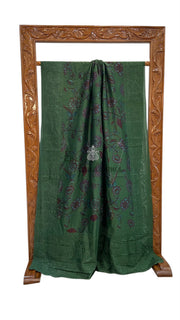 Tussar Silk Handloom Banarasi Saree With Chikankari - The Handlooms