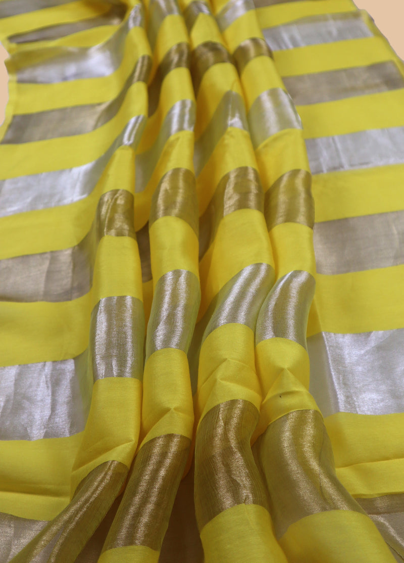 Pure tissue Chanderi Handloom Banarasi Saree - The Handlooms