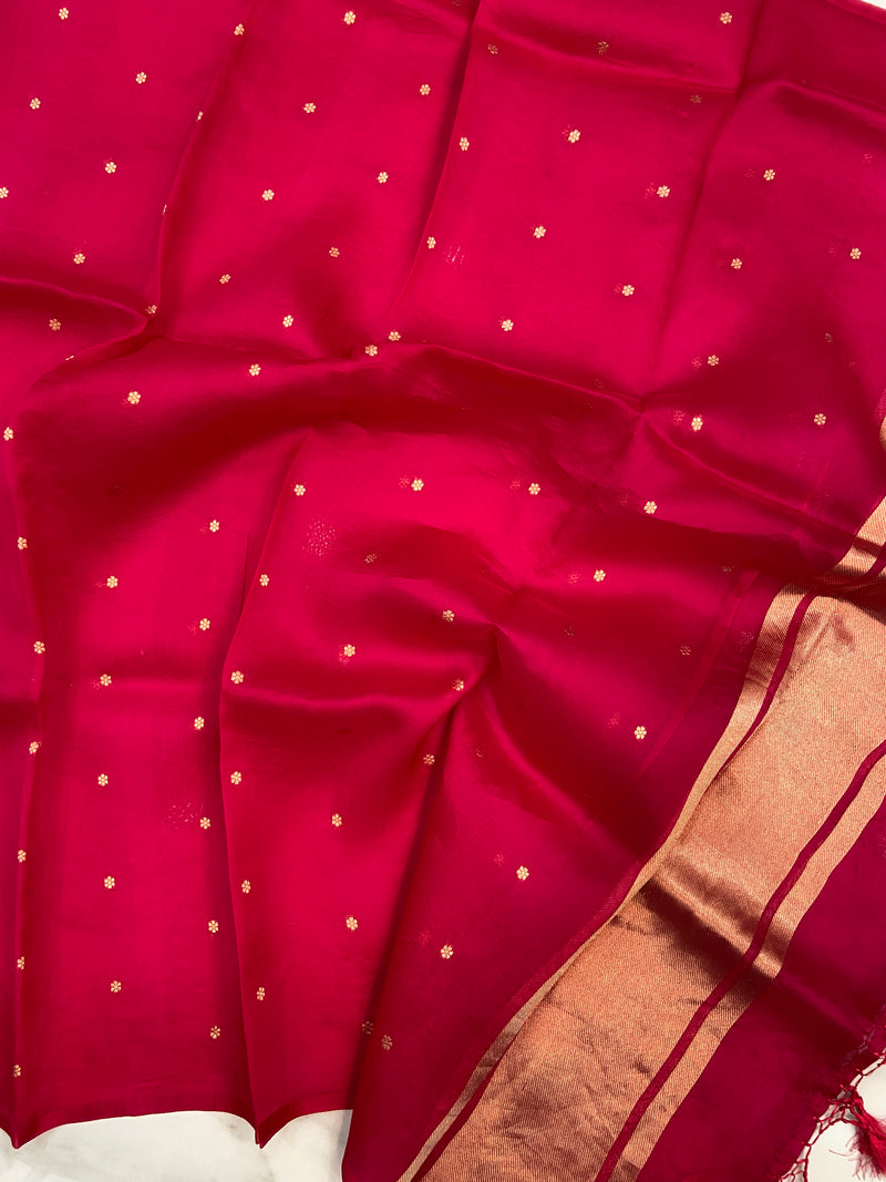 Pure kora Banarasi Handloom Dupatta - The Handlooms