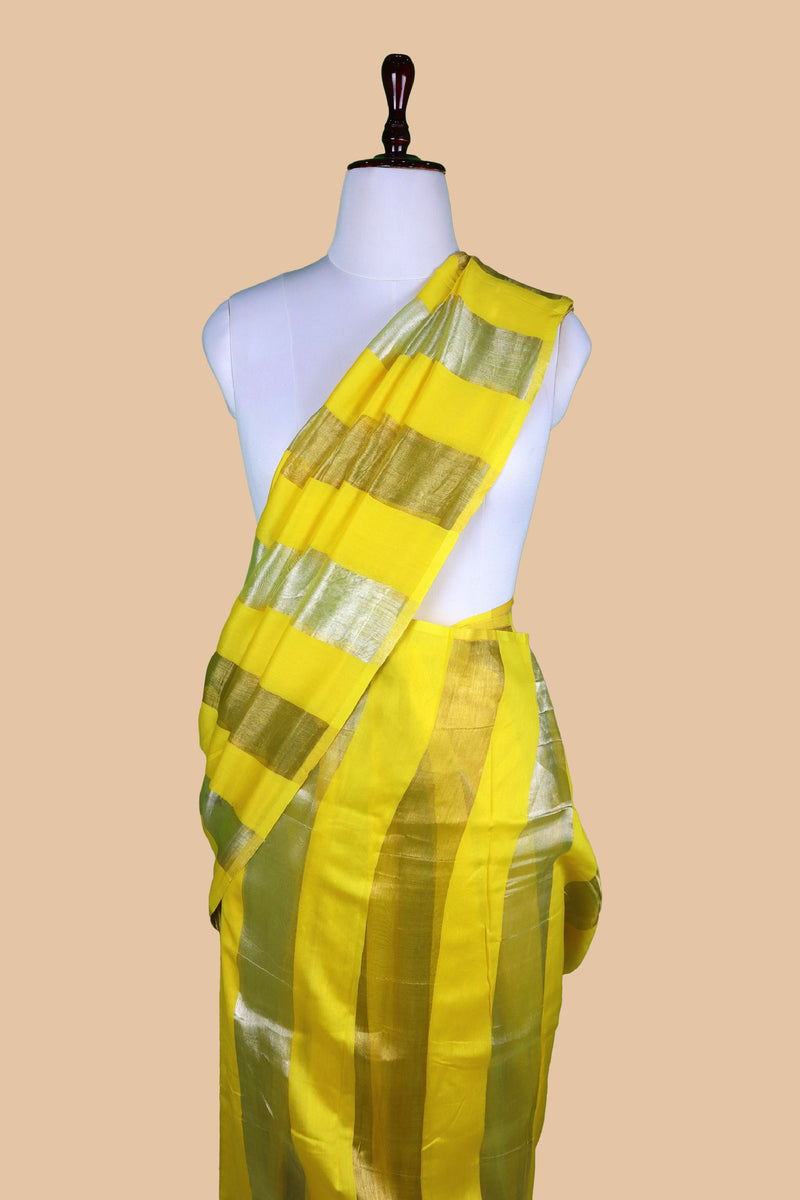 Pure tissue Chanderi Handloom Banarasi Saree - The Handlooms