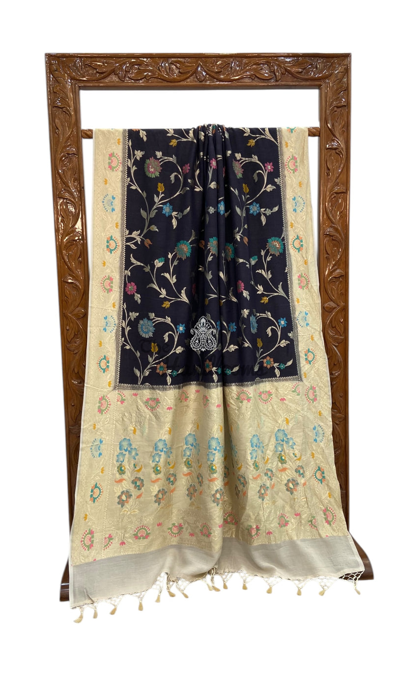 Moonga Georgette Handloom Banarasi Saree - The Handlooms