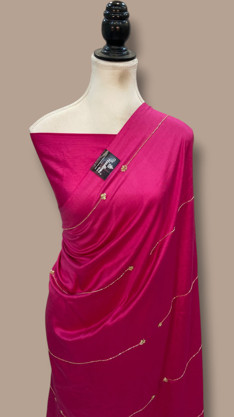 Pragya Jaiswal in Pure Katan Silk Banarasi Handloom Saree - Handwork - The Handlooms