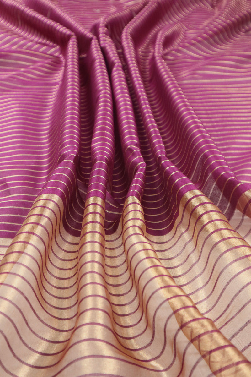 Pure tissue Chanderi Handloom Banarasi Saree - The Handlooms