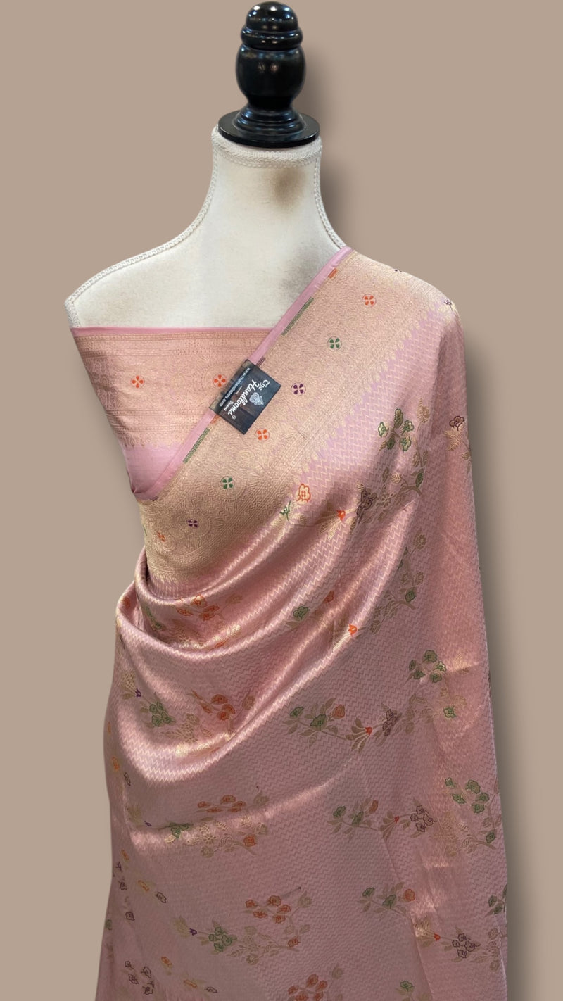 Regal Pure Katan Silk Banarasi Saree – Handwoven Tanchui Brocade