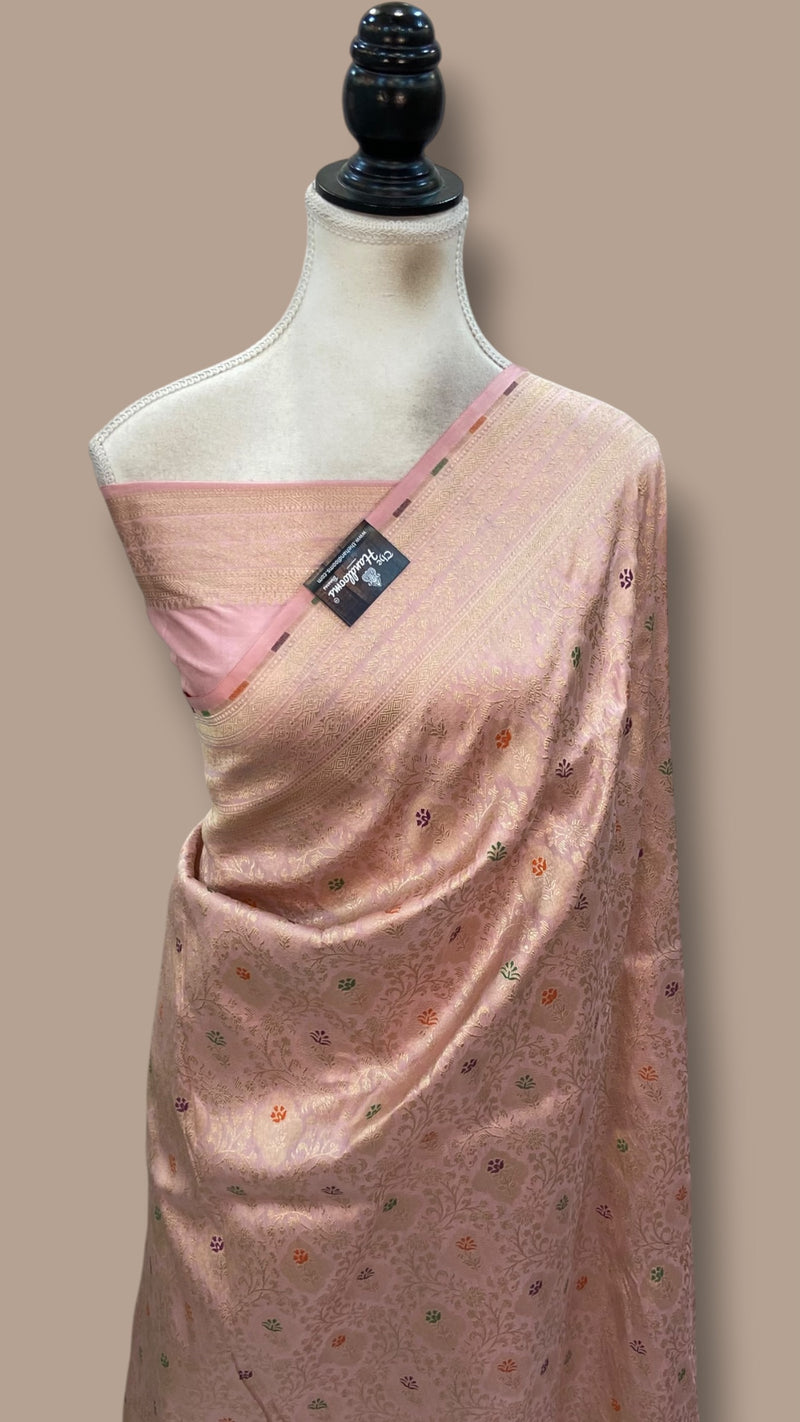 Regal Pure Katan Silk Banarasi Saree – Handwoven Tanchui Brocade