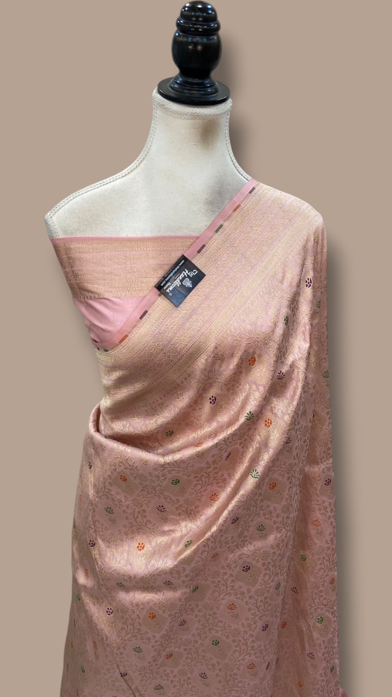 Regal Pure Katan Silk Banarasi Saree – Handwoven Tanchui Brocade