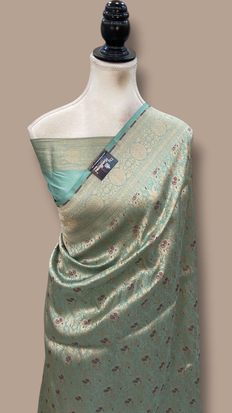 Regal Pure Katan Silk Banarasi Saree – Handwoven Tanchui Brocade