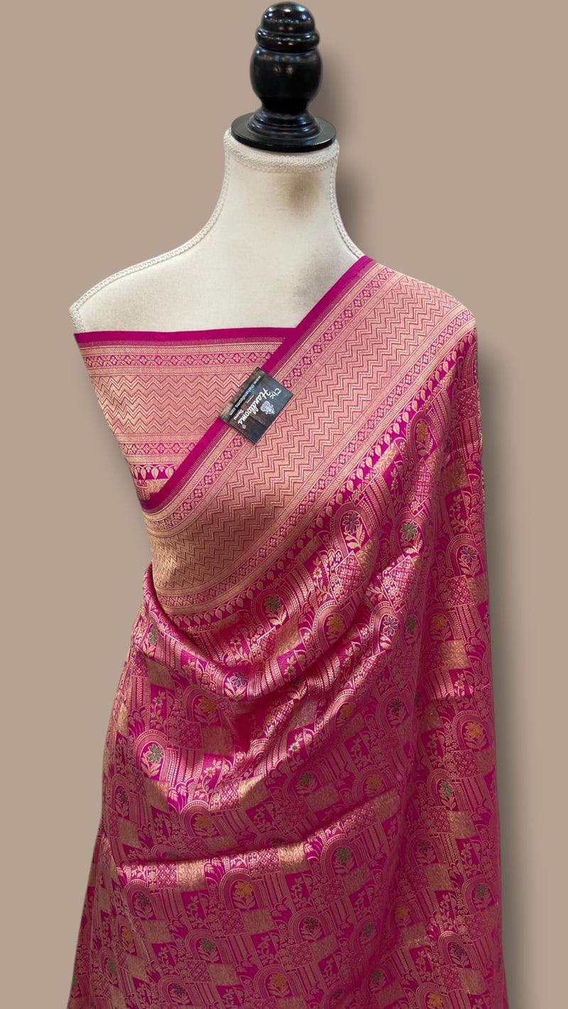 Regal Pure Katan Silk Banarasi Saree – Handwoven Tanchui Brocade