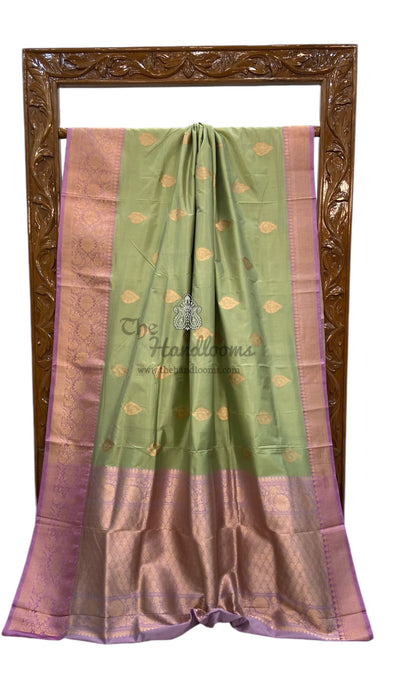 Pure Katan Silk Banarasi Handloom Saree - All over Kadua motifs