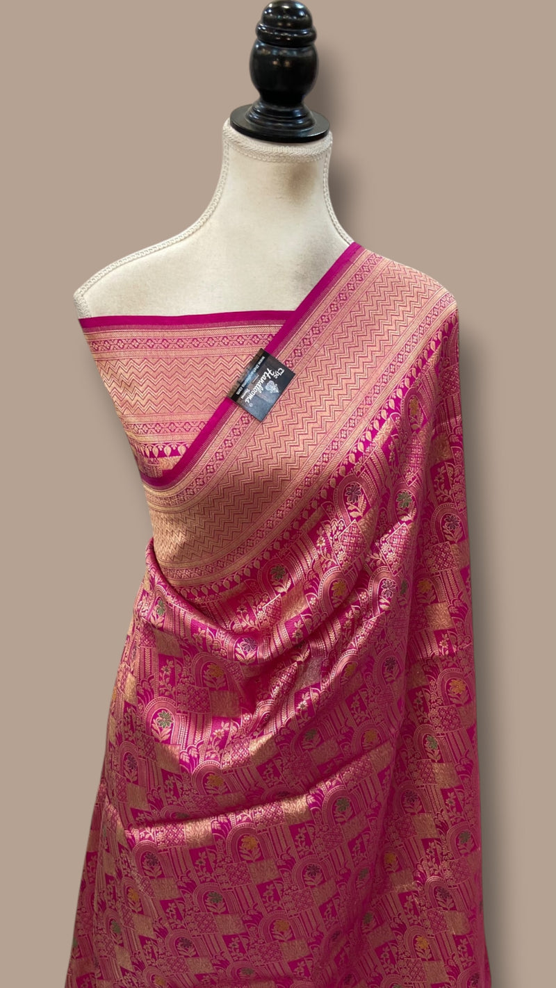 Regal Pure Katan Silk Banarasi Saree – Handwoven Tanchui Brocade
