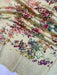 Pure Chiniya Silk Handloom Banarasi Saree Digital Print with Chikankari - The Handlooms