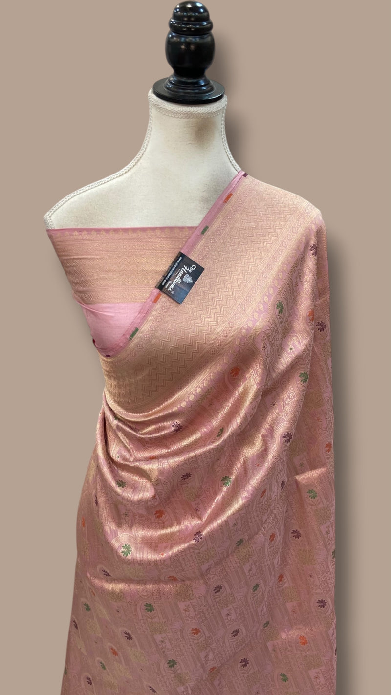 Regal Pure Katan Silk Banarasi Saree – Handwoven Tanchui Brocade