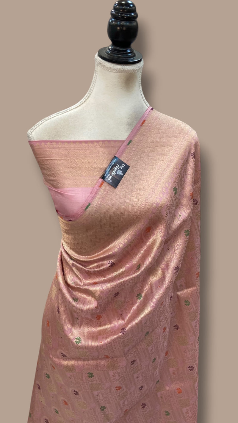 Regal Pure Katan Silk Banarasi Saree – Handwoven Tanchui Brocade