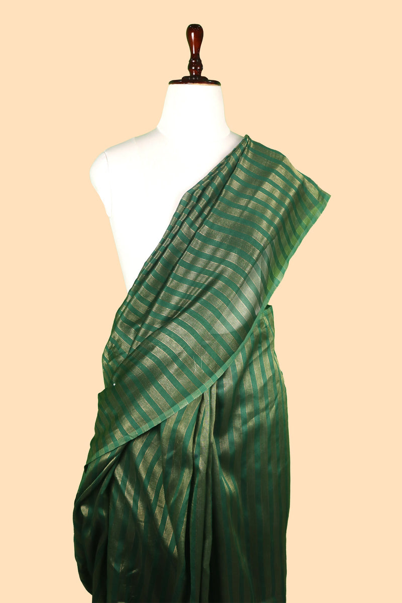 Pure tissue Chanderi Handloom Banarasi Saree - The Handlooms