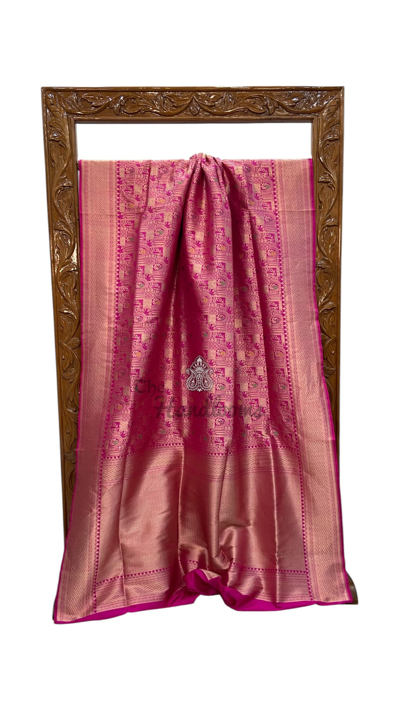 Regal Pure Katan Silk Banarasi Saree – Handwoven Tanchui Brocade